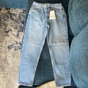 Zara high rise mom jeans